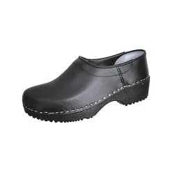 SALIHA® Freizeitschuhe PU Clogs (Ferse Geschlossen) Schwarz - Schwarz