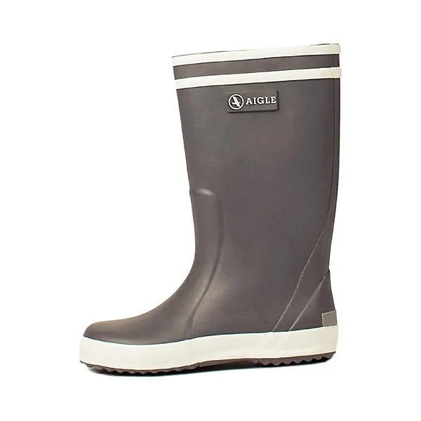 Aigle Regenstiefel Lolly-Pop Grau/weiß - Grau/schwarz 2 Aigle Regenstiefel Lolly-Pop Grau/weiß - Grau/schwarz – Bild 2
