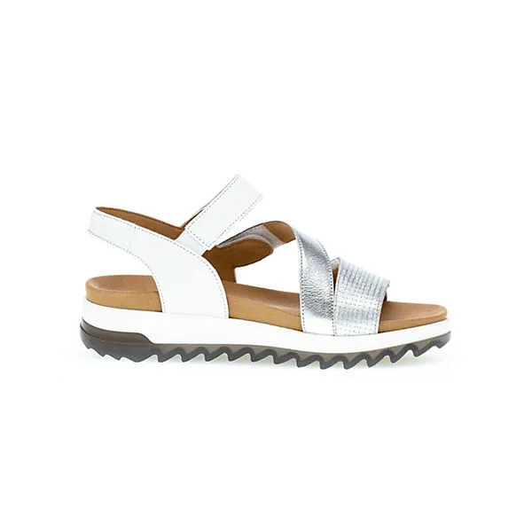 Gabor Comfort Trekkingsandalen Materialmix Leder Silber Outdoorsandalen - Silber 3 Gabor Comfort Trekkingsandalen Materialmix Leder Silber Outdoorsandalen - Silber – Bild 3