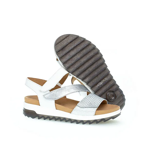 Gabor Comfort Trekkingsandalen Materialmix Leder Silber Outdoorsandalen - Silber 5 Gabor Comfort Trekkingsandalen Materialmix Leder Silber Outdoorsandalen - Silber – Bild 5