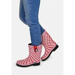 MADSea Gummistiefel Checkered Rot Karierter Halbschaft Stiefel - Rot -Outdoorschuhe Verkäufe 25437398 03