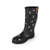 Regenliebe Gummistiefel Waldi Mops Langschaft - Schwarz