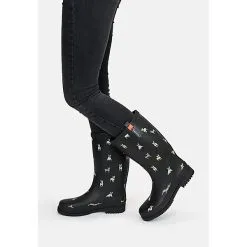 Regenliebe Gummistiefel Waldi Mops Langschaft - Schwarz -Outdoorschuhe Verkäufe 26241671 03