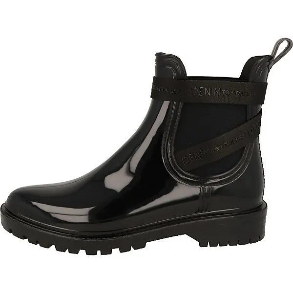 Tom Tailor Damen Schuhe 4296602 Modische Chelsea Gummistiefel Boots Schwarz Gummistiefel - Schwarz 2 Tom Tailor Damen Schuhe 4296602 Modische Chelsea Gummistiefel Boots Schwarz Gummistiefel - Schwarz – Bild 2