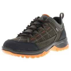 JACALU Damen Herren Trekkingschuhe Wanderschuhe Bergschuhe Outdoor Oliv/braun/orange - Oliv