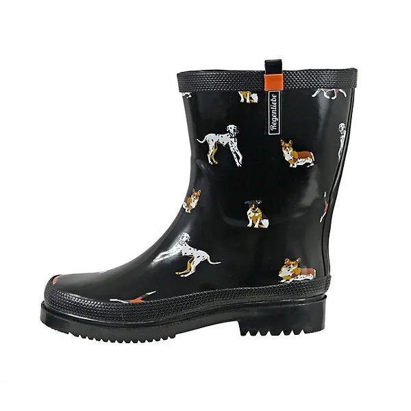 Regenliebe Gummistiefel Waldi Halbschaft Mit Hunde Motiv - Schwarz 3 Regenliebe Gummistiefel Waldi Halbschaft Mit Hunde Motiv - Schwarz – Bild 3