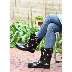 Regenliebe Gummistiefel Waldi Halbschaft Mit Hunde Motiv - Schwarz 12 Regenliebe Gummistiefel Waldi Halbschaft Mit Hunde Motiv - Schwarz -Outdoorschuhe Verkäufe 29630010 04