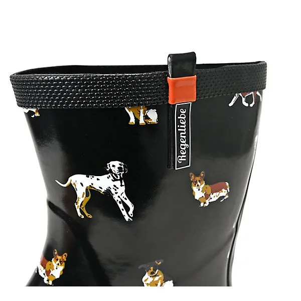 Regenliebe Gummistiefel Waldi Halbschaft Mit Hunde Motiv - Schwarz 7 Regenliebe Gummistiefel Waldi Halbschaft Mit Hunde Motiv - Schwarz – Bild 7
