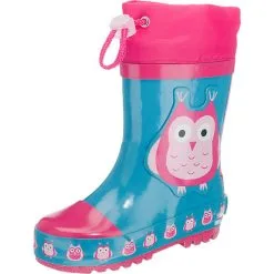 Playshoes Gummistiefel EULE Für Mädchen - Blau-kombi