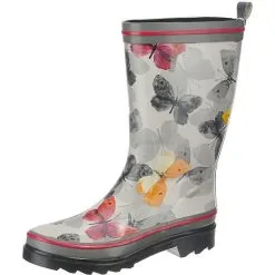 Beck Schmetterling Gummistiefel - Offwhite/grau