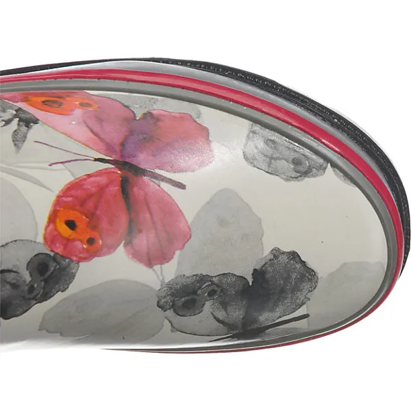 Beck Schmetterling Gummistiefel - Offwhite/grau 5 Beck Schmetterling Gummistiefel - Offwhite/grau – Bild 5