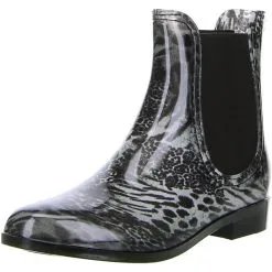 Conway Damen Stiefeletten Gummistiefeletten Schwarz/mehrfarbig - Schwarz