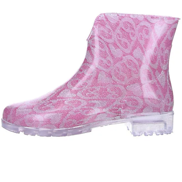 G&G Damen Stiefeletten Gummistiefel Regenschuhe Pink/grau/silber 5 G&G Damen Stiefeletten Gummistiefel Regenschuhe Pink/grau/silber – Bild 5