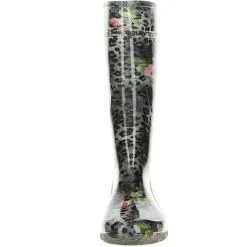 G&G Damen Wasserdichte Gummistiefel Leopardenmuster Rosenmuster Schwarz - Schwarz 10 G&G Damen Wasserdichte Gummistiefel Leopardenmuster Rosenmuster Schwarz - Schwarz -Outdoorschuhe Verkäufe 9518655 04