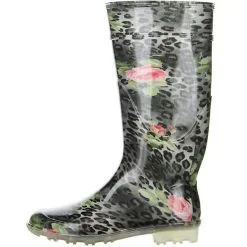 G&G Damen Wasserdichte Gummistiefel Leopardenmuster Rosenmuster Schwarz - Schwarz 11 G&G Damen Wasserdichte Gummistiefel Leopardenmuster Rosenmuster Schwarz - Schwarz -Outdoorschuhe Verkäufe 9518655 05