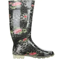 G&G Damen Wasserdichte Gummistiefel Leopardenmuster Rosenmuster Schwarz - Schwarz 12 G&G Damen Wasserdichte Gummistiefel Leopardenmuster Rosenmuster Schwarz - Schwarz -Outdoorschuhe Verkäufe 9518655 06